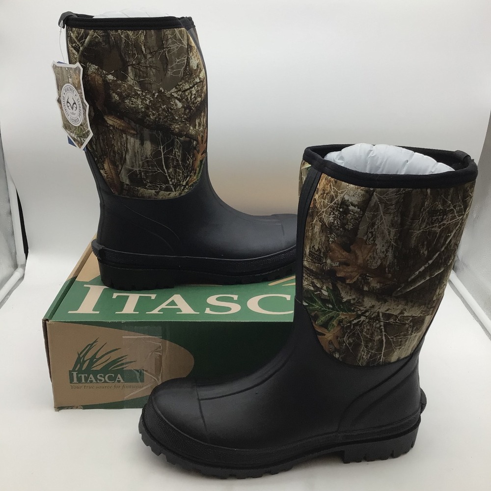 Itasca Swampwalker XLT Realtree Camo Neoprene Waterproof Mens‎ Boots Size 13 NEW